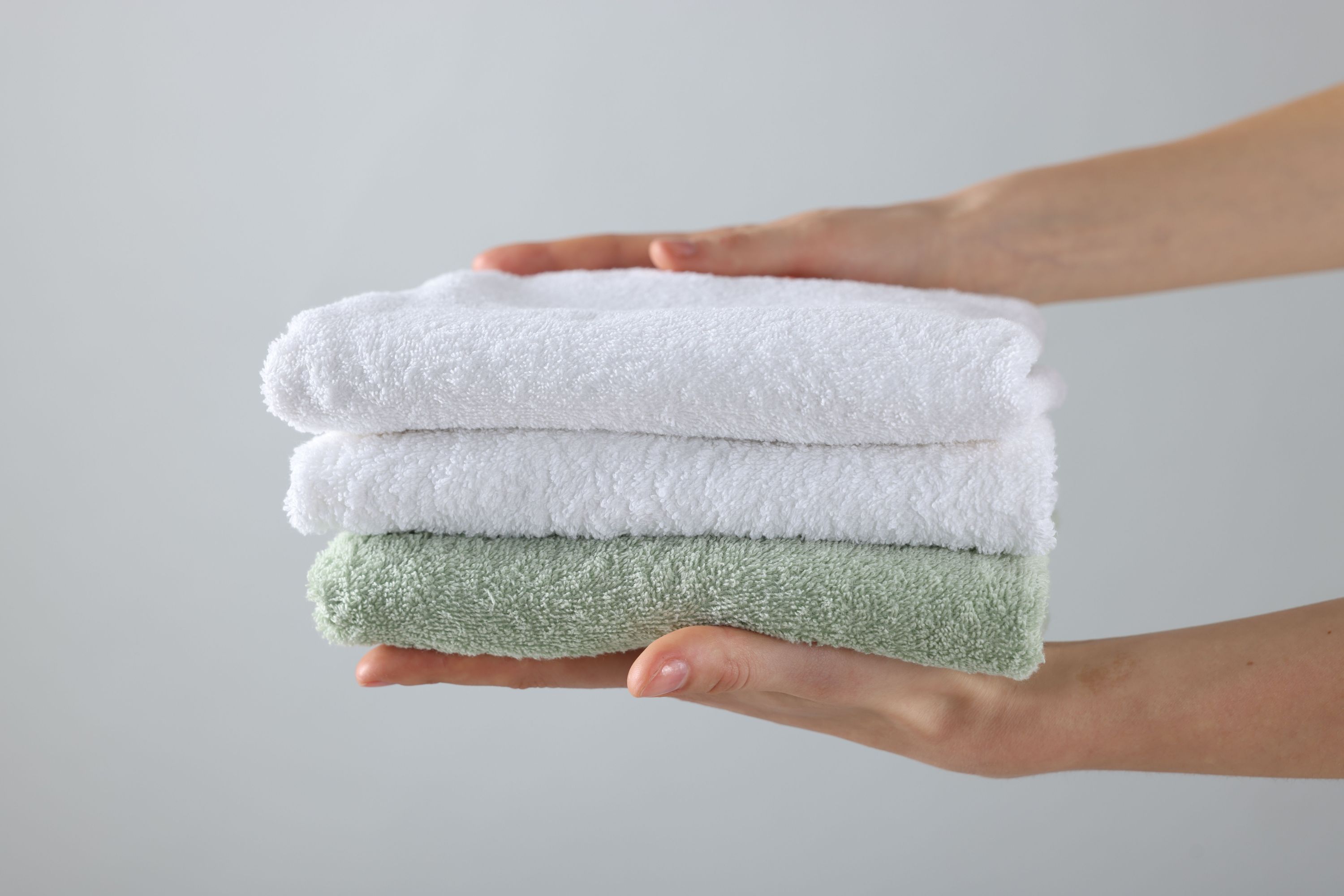Green And White Towels Shutterstock 2618025727